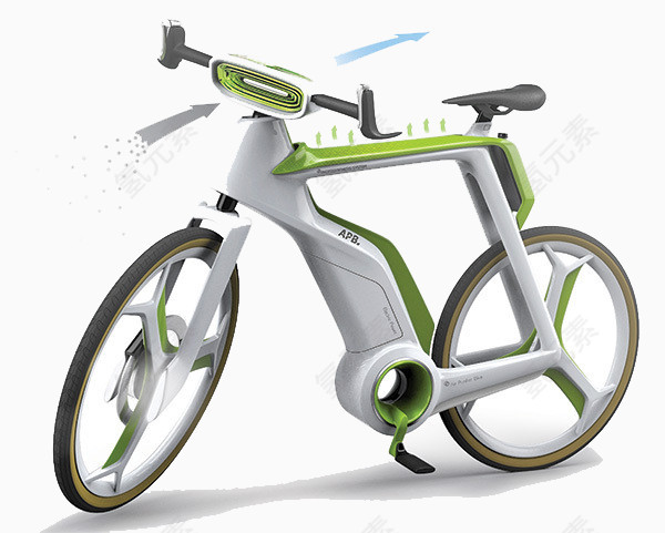 创意立体自行车素材图片