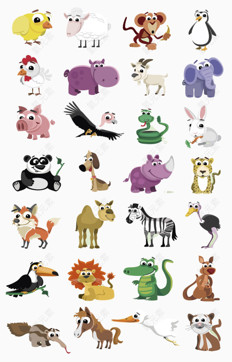 28款家畜和野生动物设计
