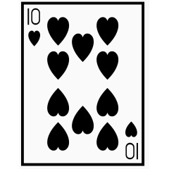 矢量图扑克黑桃10