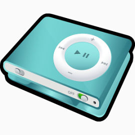 洗牌蓝色的iPod Shuffle