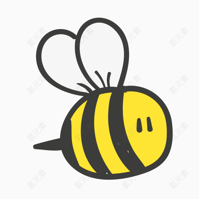手绘可爱小蜜蜂