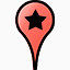 红色的星星google-map-pin-icons