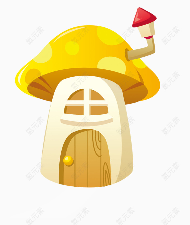 六一儿童节装饰素材蘑菇房子