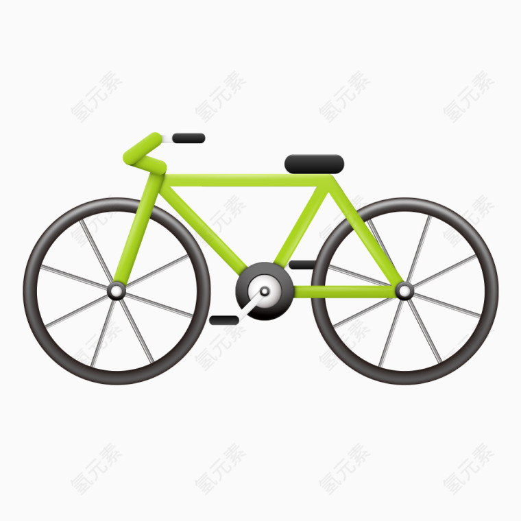 卡通手绘插画自行车