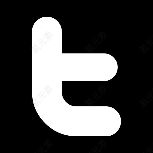 信推特社交黑色按钮
