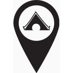 帐篷Pin-of-Map-icons