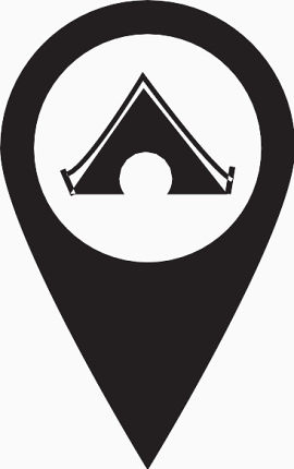 帐篷Pin-of-Map-icons