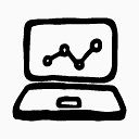 laptop chart icon