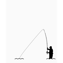 钓鱼渔民剪影