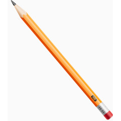 逼真橙色铅笔