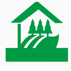 绿色简约园林logo
