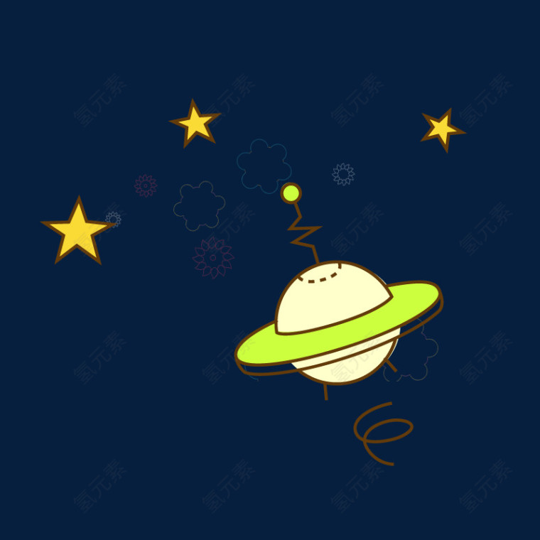 卡通飞船UFO