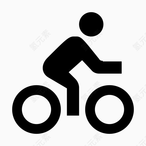 骑自行车定期运动体育运动。Android L（棒棒糖）图标。