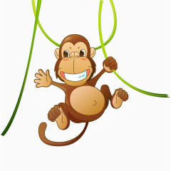 卡通可爱动物猴子免费下载