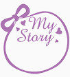 淡紫色我的故事唯美对话框