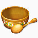 回收仓空碗吃食品勺子空白乌克兰图案