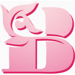 粉色创意字母B