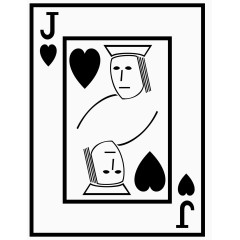 矢量图扑克黑桃J