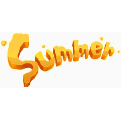 summer艺术字体 