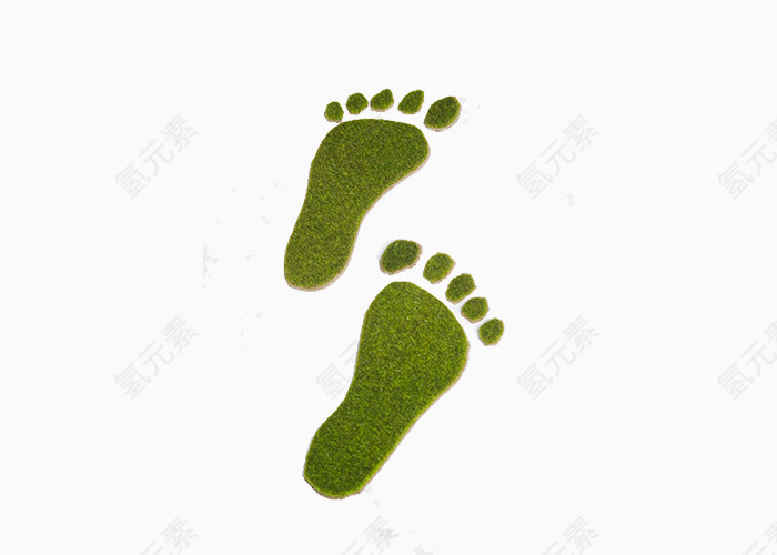绿色脚印
