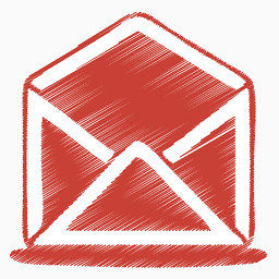 红色的开放邮件origami-colored-pencil-icons