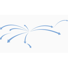 蓝色箭头分散