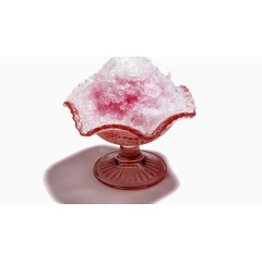 玻璃杯 冰沙 粉红