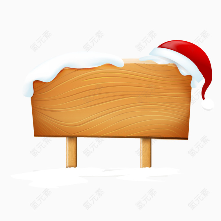 圣诞元素木板边框
