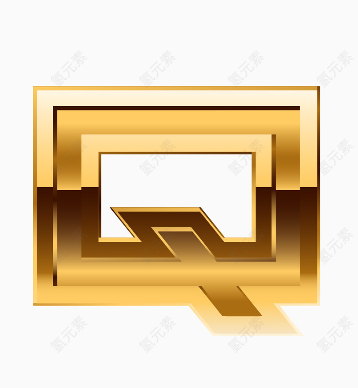 金属质感设计字母Q
