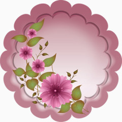 紫粉色浪漫花边装饰板
