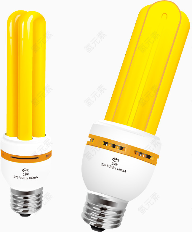 黄色节能灯灯管
