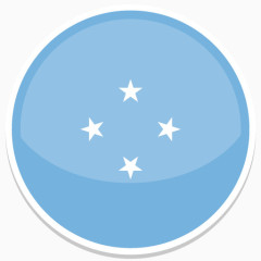 密克罗尼西亚Flat-Round-World-Flag-icons