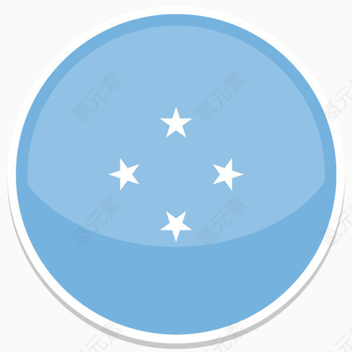 密克罗尼西亚Flat-Round-World-Flag-icons