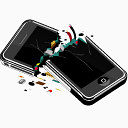 苹果破碎的完美的产品iphone