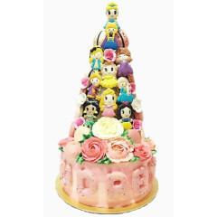 公主造型蛋糕塔