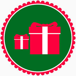 圣诞节礼物Green-christmas-social-media-icons