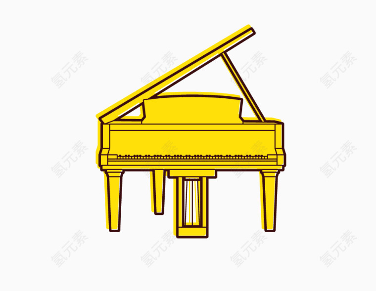 卡通音乐乐器素材钢琴