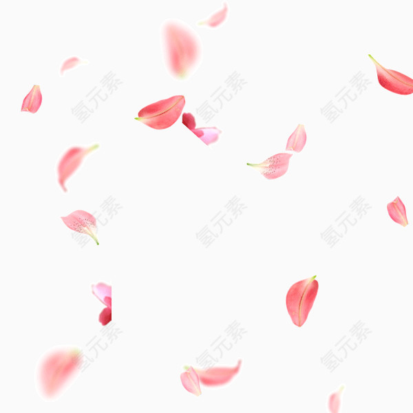 粉色花瓣飘落背景