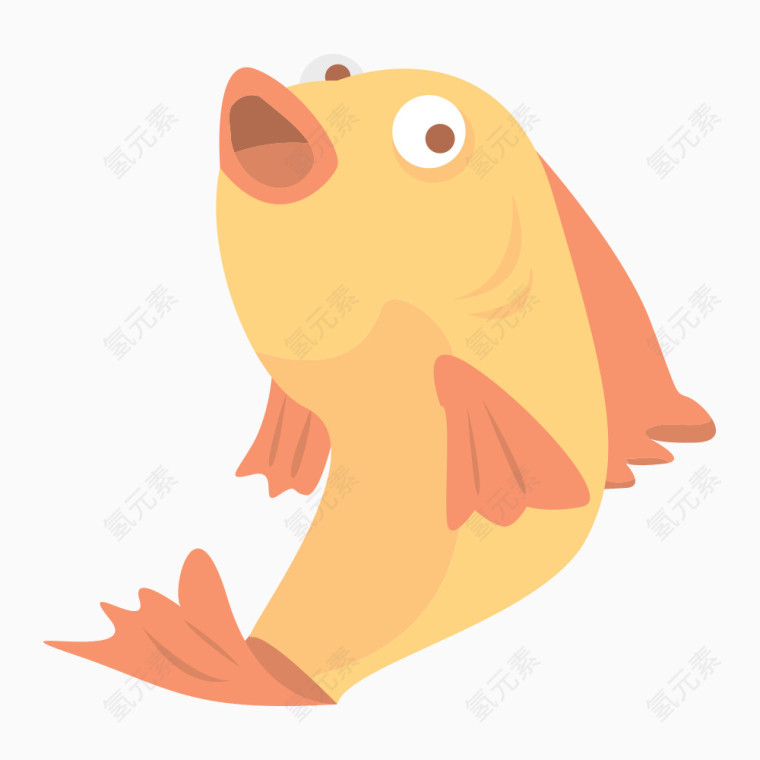 卡通大海动物鲤鱼