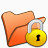 文件夹橙色锁定锁安全刷新