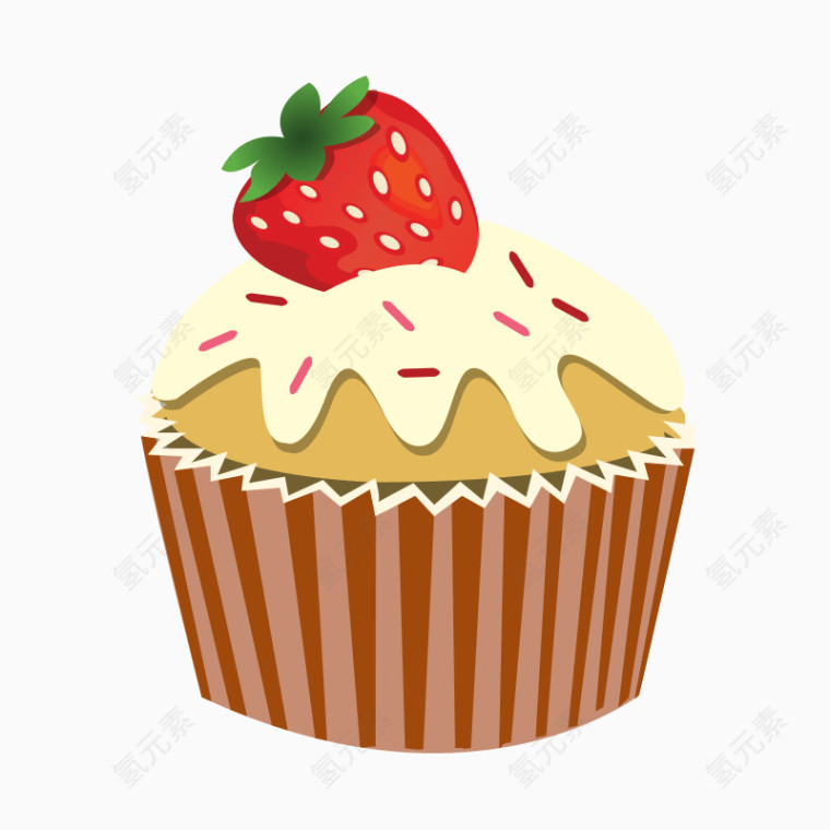 卡通小蛋糕草莓
