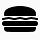 汉堡简单的黑色iphonemini图标