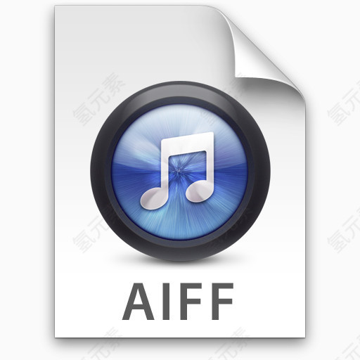 AIFF蓝色iTunes的文件类型的图标