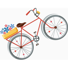自行车简易画图标元素