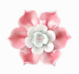 粉色青花瓷花