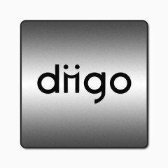 Diigo标志钢铁社会媒体上的黑色镶嵌