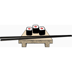 手绘筷子饭团