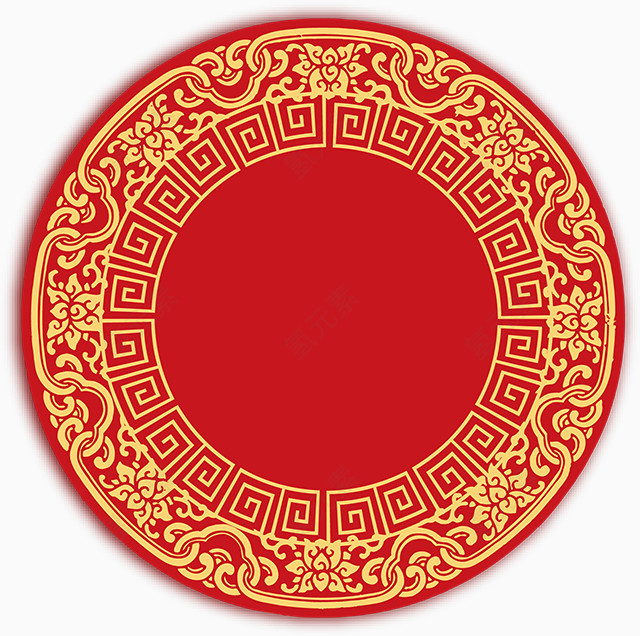 中国传统元素圆盘
