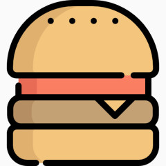 卡通手绘汉堡包食物