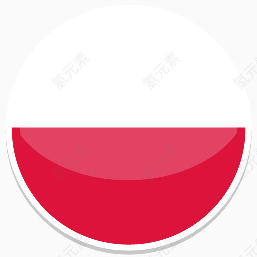 波兰Flat-Round-World-Flag-icons